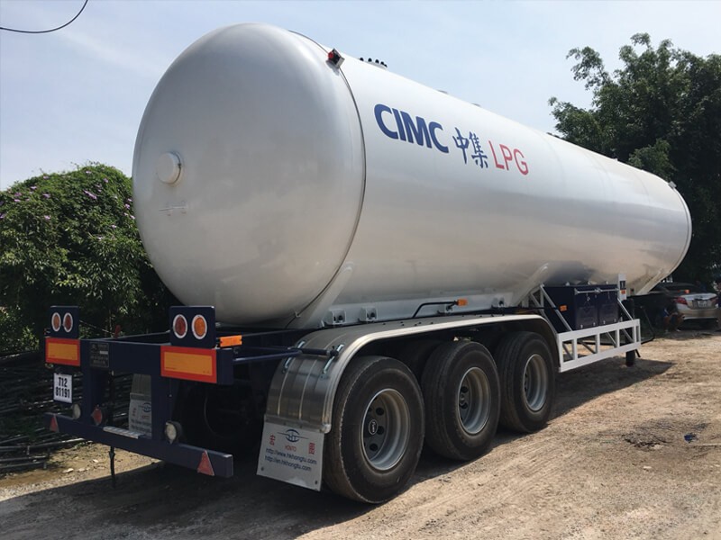 Mooc xe bồn gas LPG 52 khối màu trắng CIMC