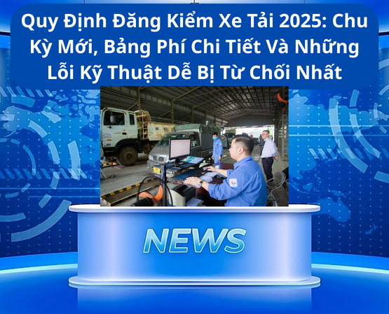 Quy Định Đăng Kiểm Xe Tải 2025: Chu Kỳ Mới, Bảng Phí Chi Tiết Và Những Lỗi Kỹ Thuật Dễ Bị Từ Chối Nhất