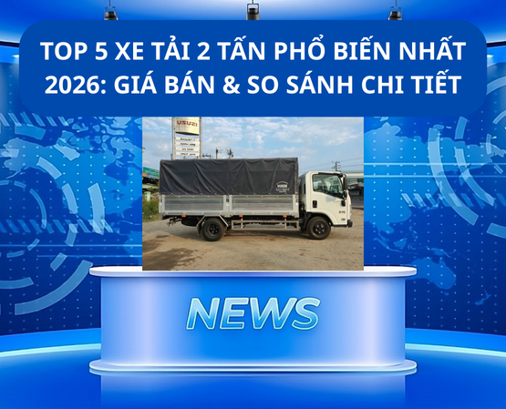 TOP 5 XE TẢI 2 TẤN PHỔ BIẾN NHẤT 2026: GIÁ BÁN & SO SÁNH CHI TIẾT